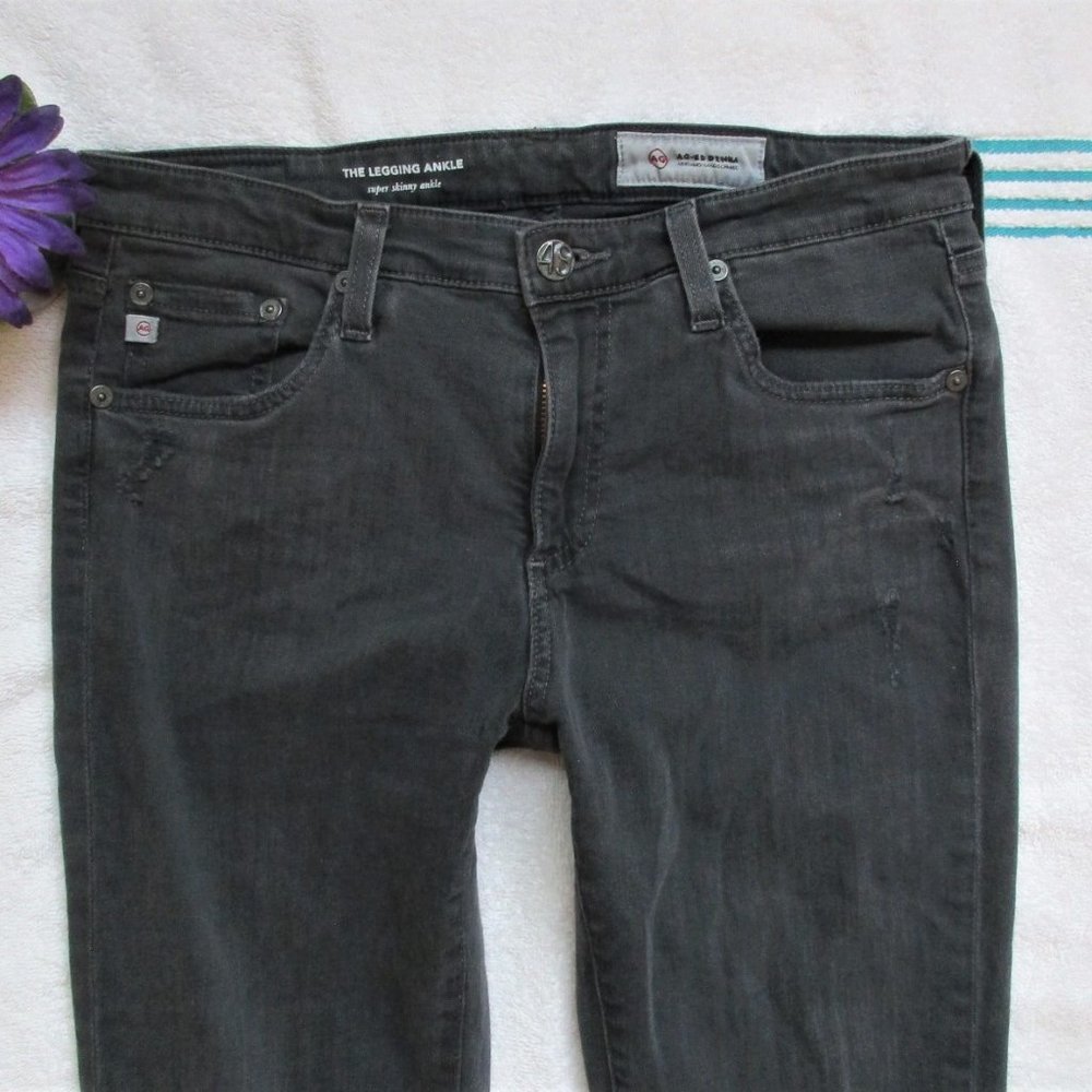 AG Adriano Goldschmied Jeans Size 29 Skinny Ankle Gray Denim the Legging - Picture 8 of 12